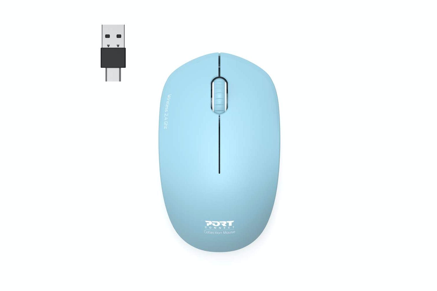 Port Designs Wireless Mouse USB-A&C | Azure – iTechshop.ie